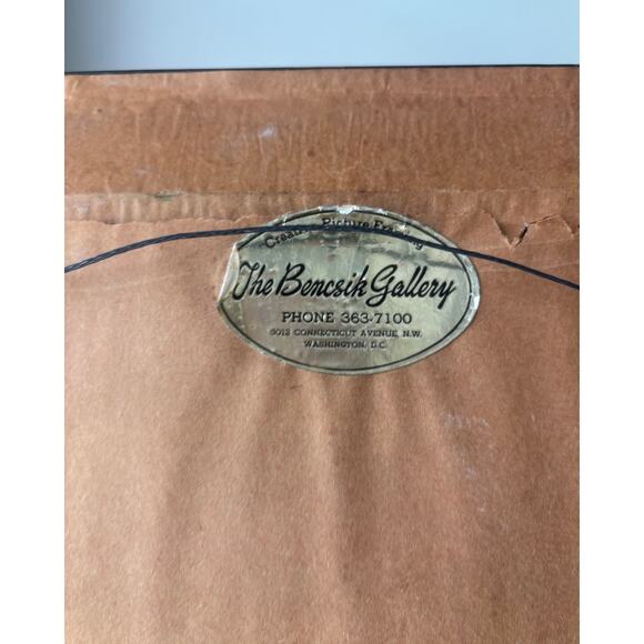 Vintage Framed Cardinal Needlepoint | Red Bird on Dogwood | 18x13 | Velvet Mat - Picture 5 of 5